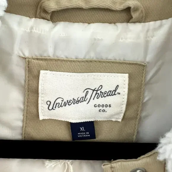 Universal Thread NWT Cream Sherpa Chunky Full Snap Jacket Size XL - Picture 3 of 8